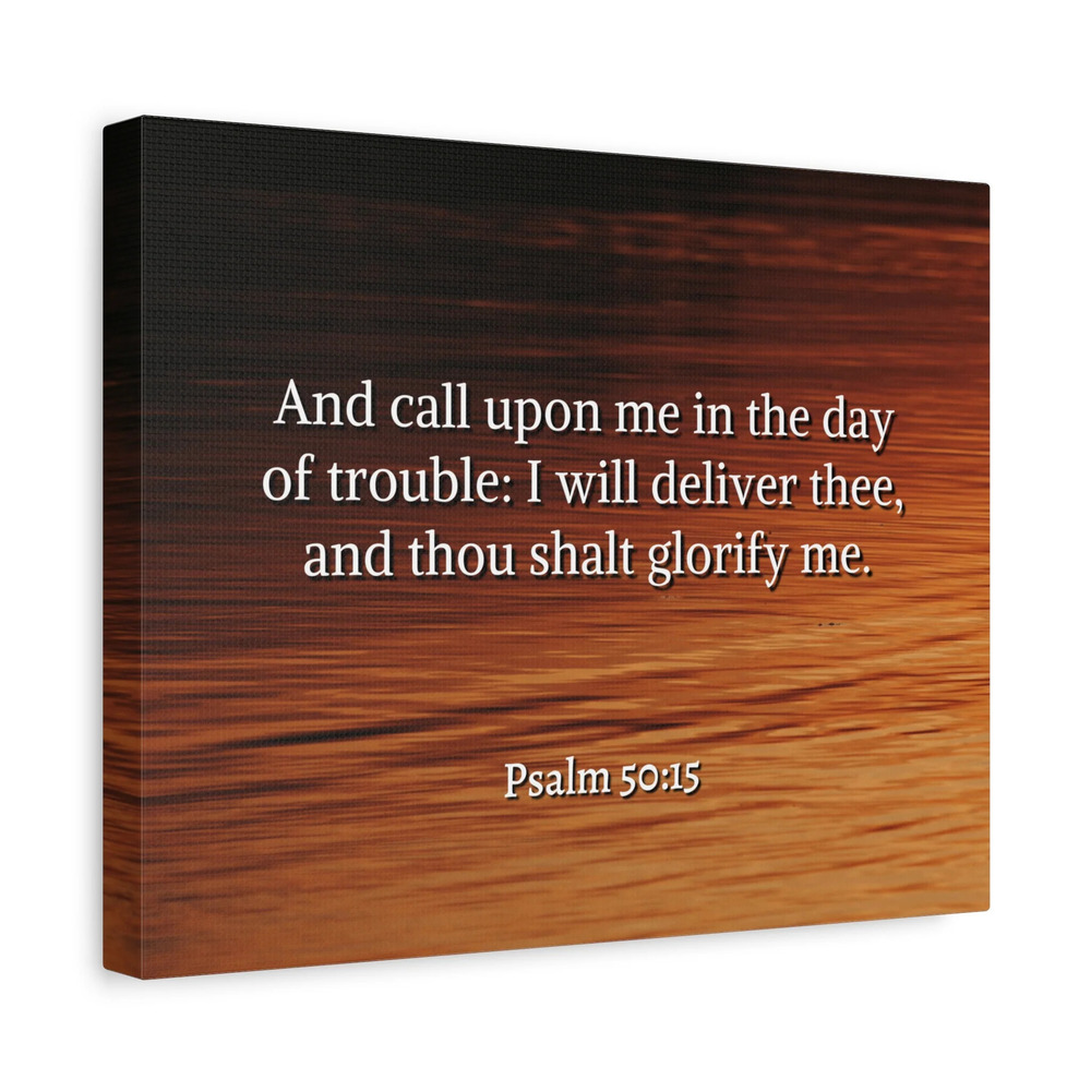 Scripture Walls Call On Me Psalm 50:15 Bible Verse Canvas Christian Wall Art